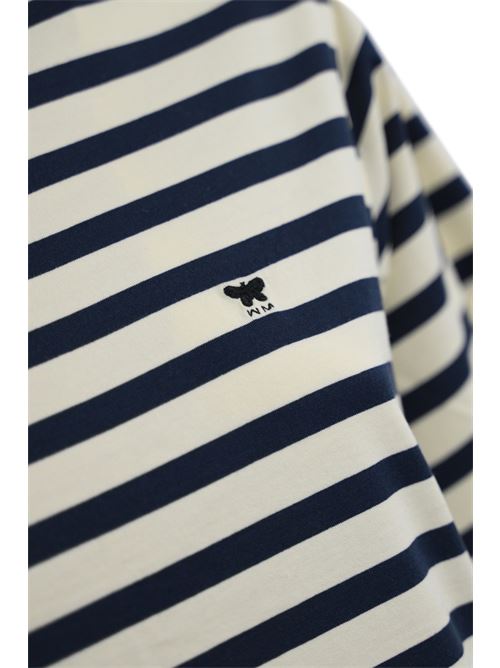 T-shirt Satrapo a righe in jersey Avorio/Blu WEEKEND MAX MARA | 2515971031600011